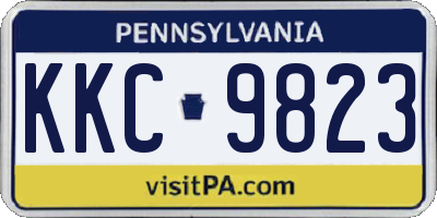 PA license plate KKC9823
