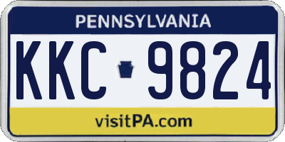 PA license plate KKC9824
