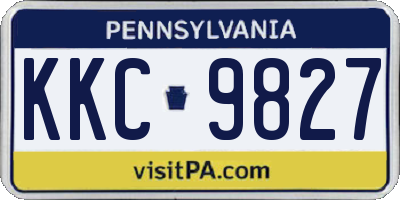 PA license plate KKC9827