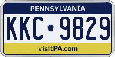 PA license plate KKC9829