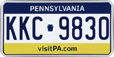 PA license plate KKC9830