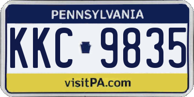 PA license plate KKC9835