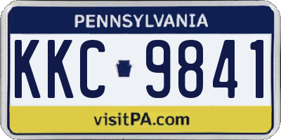 PA license plate KKC9841