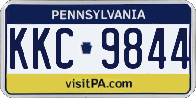 PA license plate KKC9844