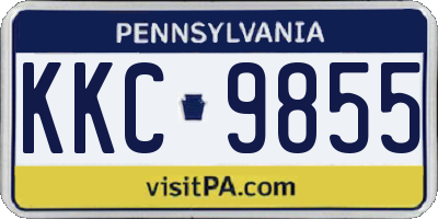 PA license plate KKC9855