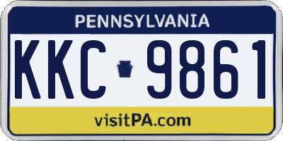 PA license plate KKC9861