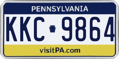 PA license plate KKC9864