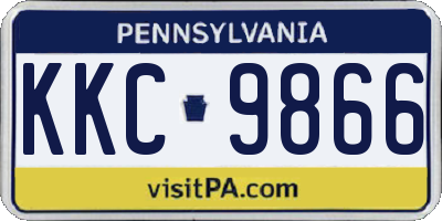 PA license plate KKC9866
