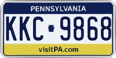PA license plate KKC9868
