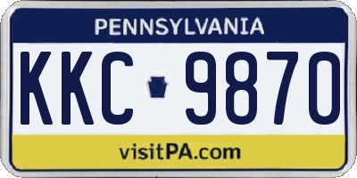 PA license plate KKC9870