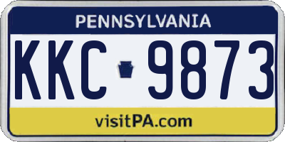 PA license plate KKC9873