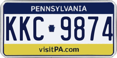 PA license plate KKC9874