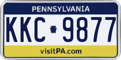PA license plate KKC9877