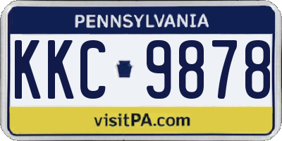 PA license plate KKC9878