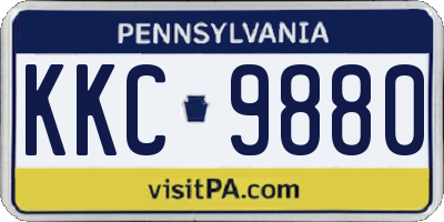 PA license plate KKC9880