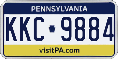 PA license plate KKC9884