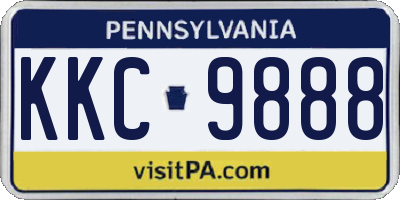 PA license plate KKC9888