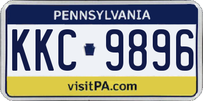 PA license plate KKC9896