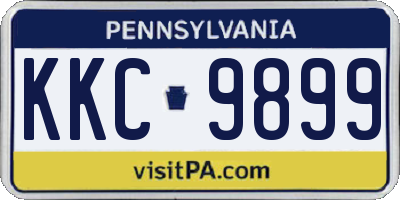 PA license plate KKC9899