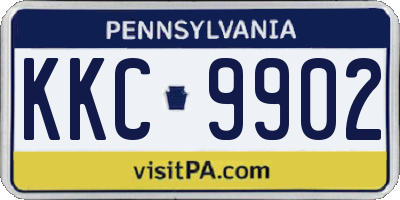 PA license plate KKC9902