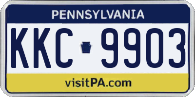 PA license plate KKC9903