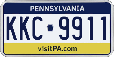 PA license plate KKC9911