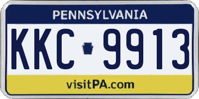 PA license plate KKC9913