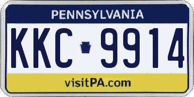 PA license plate KKC9914