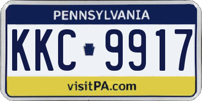 PA license plate KKC9917