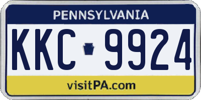 PA license plate KKC9924