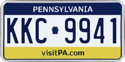 PA license plate KKC9941