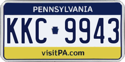 PA license plate KKC9943