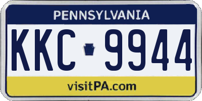 PA license plate KKC9944