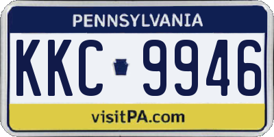 PA license plate KKC9946