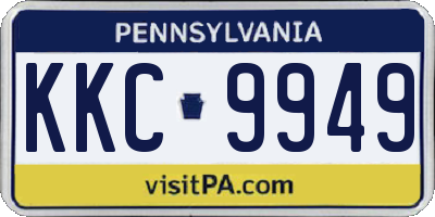 PA license plate KKC9949