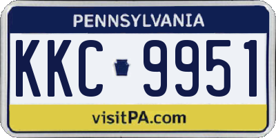 PA license plate KKC9951
