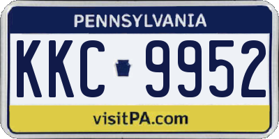 PA license plate KKC9952