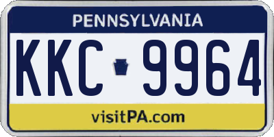 PA license plate KKC9964
