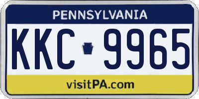 PA license plate KKC9965