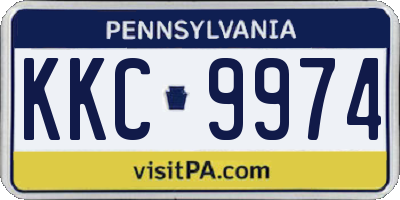 PA license plate KKC9974