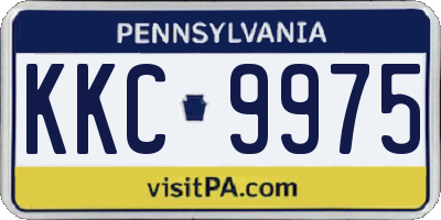 PA license plate KKC9975