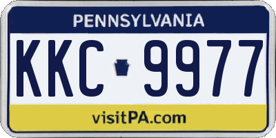 PA license plate KKC9977