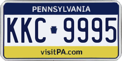 PA license plate KKC9995