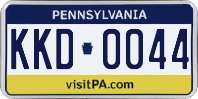 PA license plate KKD0044