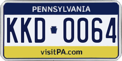 PA license plate KKD0064