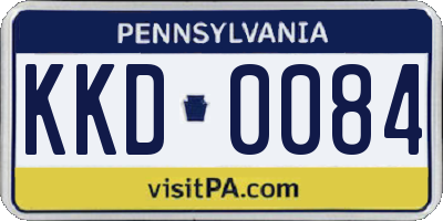 PA license plate KKD0084