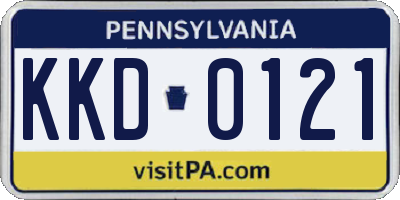 PA license plate KKD0121
