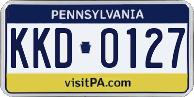 PA license plate KKD0127