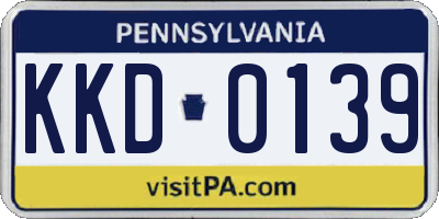 PA license plate KKD0139