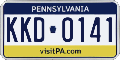 PA license plate KKD0141